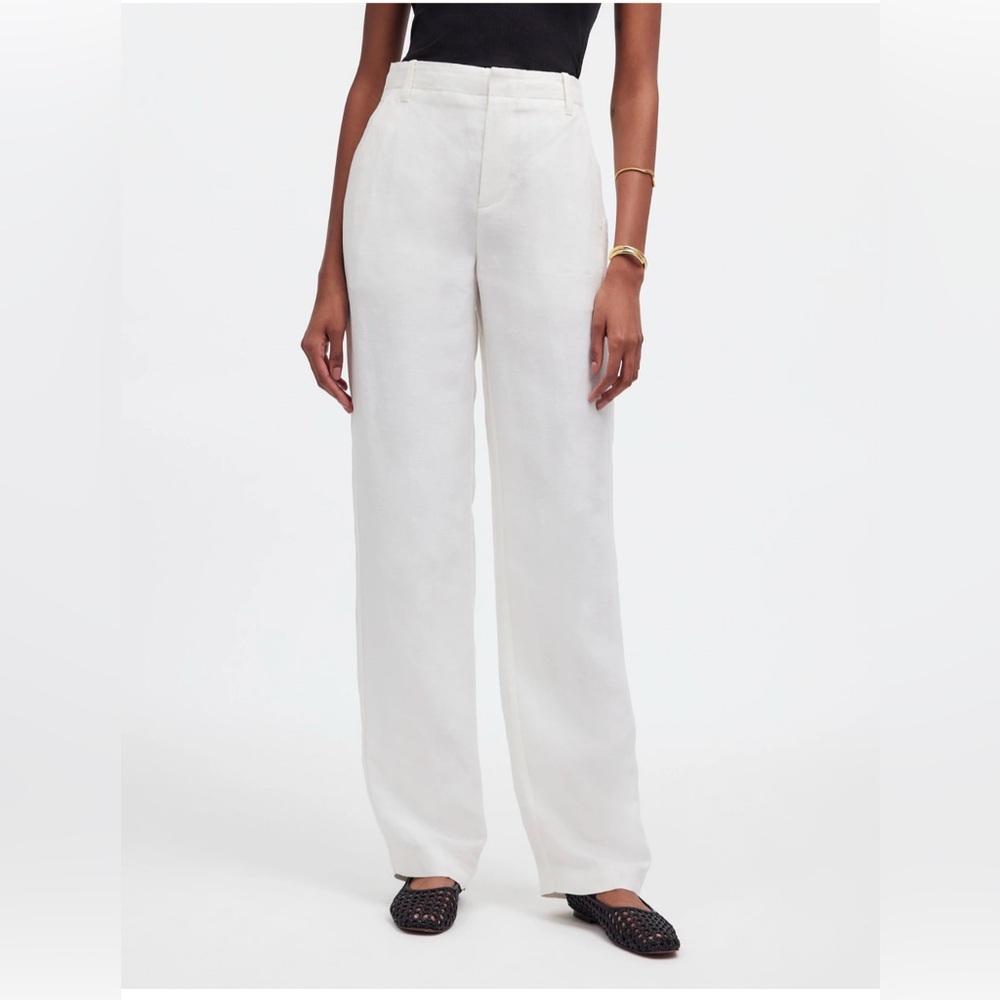 Madewell Straight Pants in Linen Blend